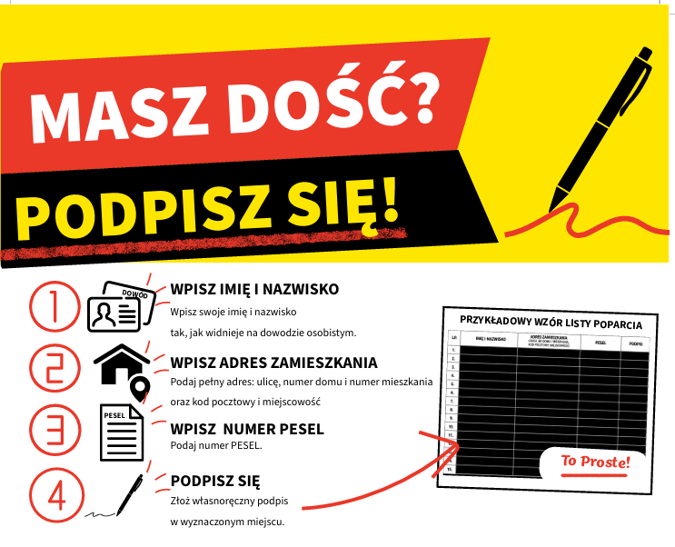 Submit your signature for the referendum. Instructions